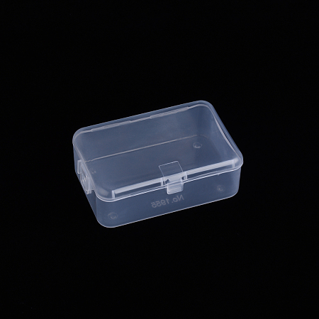 Honeyhandy Polypropylene(PP) Bead Storage Container, Mini Storage Containers Boxes, with Hinged Lid, Rectangle, Clear, 9.1x6x3.3cm, Inner Size: 8.7x5.8cm