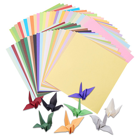PandaHall Elite 250 Sheets 50 Vivid Colors Origami Paper 6 x 6 Inch Square DIY Folding Origami Paper Crane For Arts Crafts Projects
