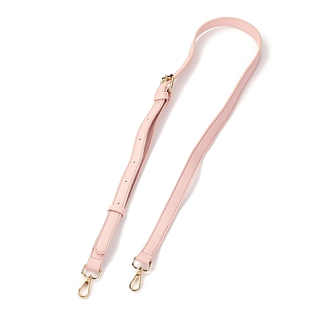 Honeyhandy PU Leather Bag Strap, with Alloy Swivel Clasps, Bag Replacement Accessories, Pink, 133x1.85x0.25cm