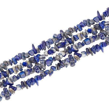 Arricraft Natural Stone Beads 5~8mm, Natural Lapis Lazuli Chip Beads, Gemstone Loose Beads for Bracelet Necklace Jewelry Making (Hole: 1mm)