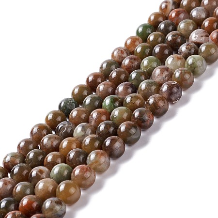 ARRICRAFT Natural Agete Beads Strands, Round, 8mm, Hole: 1.2mm, about 49~50pcs/strand, 15.75~16.06 inch(40~40.8cm)