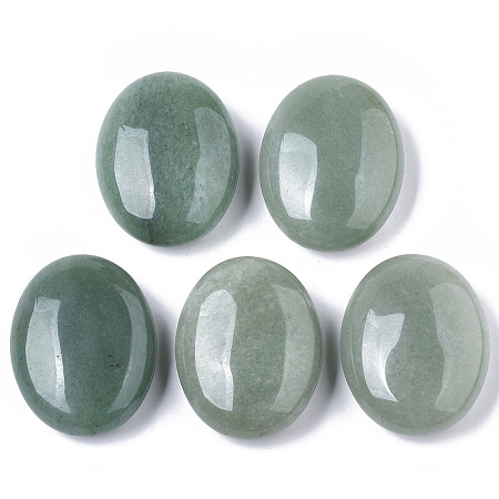 Honeyhandy Natural Green Aventurine Oval Palm Stone, Reiki Healing Pocket Stone for Anxiety Stress Relief Therapy, 45.5x36x16mm