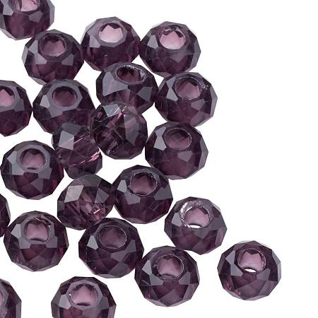 NBEADS 100PCS of Indigo Faceted Glass Beads Crystal Rondell's, Briolette Shaped Large Hole Beads for Jewelry Making Crafts