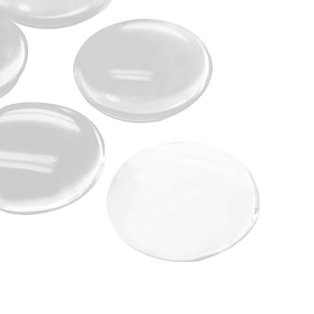 ARRICRAFT 200PCS 20mm Half Round Circle Flat Back Clear Glass Cabochons, for Jewelry and Cabochon Settings