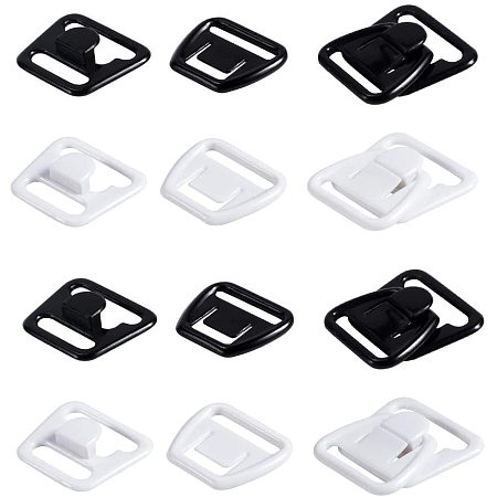 NBEADS 100 Pairs Plastic Hooks Buckles, Snaps Nursing Maternity Clips Clasps for DIY Breastfeeding Bras Camis and Tank Tops