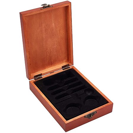 PandaHall Elite Empty Wax Seal Stamp Wood Box, Retro Wooden Box for Wax Seal Stamp Kit Storage and Gift
