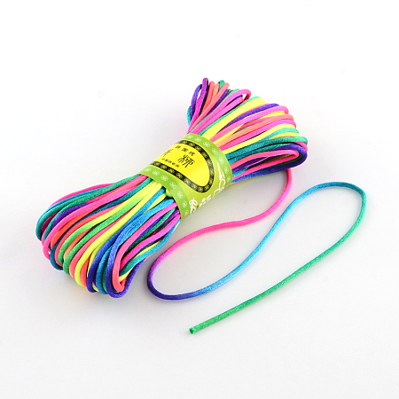 Honeyhandy Acrylic Fiber Cords, Colorful, 2mm, about 21.87 yards(20m)/bundle, 6bundles/bag