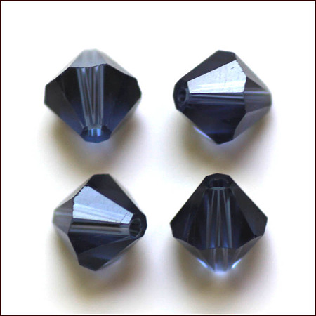 Honeyhandy Imitation Austrian Crystal Beads, Grade AAA, Faceted, Bicone, Marine Blue, 10x9~10mm, Hole: 0.9~1.6mm