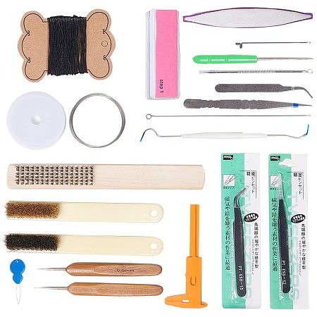 NBEADS 1 Set About 20 Pcs Jewelry Polishing Tools Beading Punching Tool Set for Jewelry Ornaments Burnishing, Mixed Color