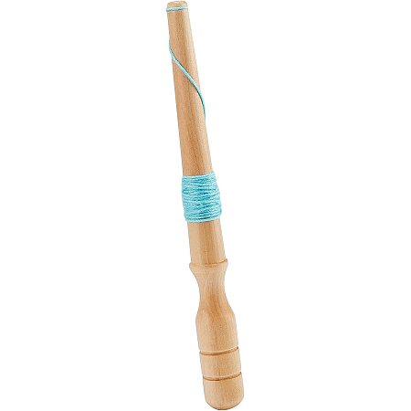 CHGCRAFT 12inch Wooden Yarn Ball Winder Manual Beech Wood Floss Bobbin Winder Wooden Stick for Winding Yarn Wool Storage