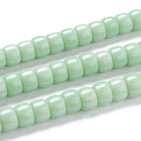 ARRICRAFT K9 Glass Beads Strands, Imitation Jade Glass Beads, Column, Light Green, 8~8.5x5.5~6mm, Hole: 1.4mm, about 67pcs/Strand, 15.83 inch(40.2cm)