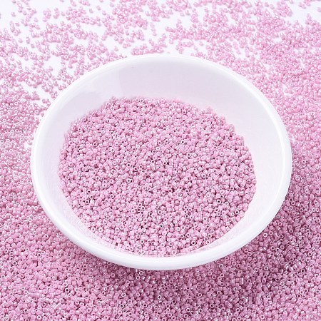 MIYUKI Delica Beads, Cylinder, Japanese Seed Beads, 11/0, (DB1907) Opaque Rosewater Luster, 1.3x1.6mm, Hole: 0.8mm; about 2000pcs/10g