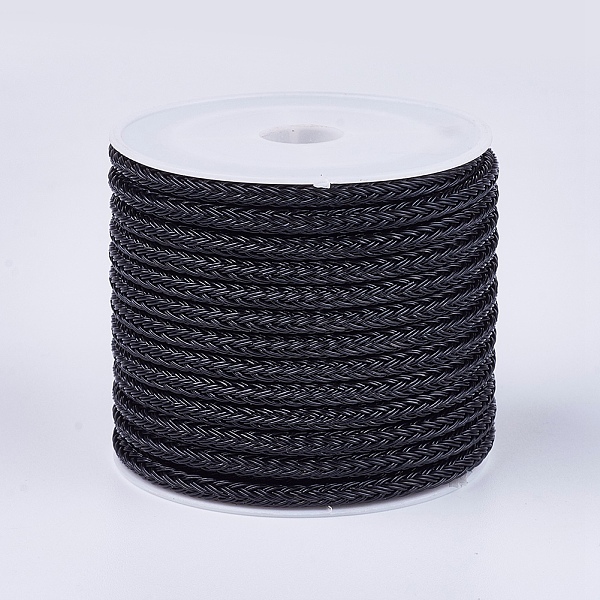 Honeyhandy Braided Steel Wire Rope Cord, Black, 3mm, about 5.46 yards ...