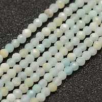 Arricraft Natural Amazonite Beads Strands, Faceted, Round, 2mm, Hole: 0.5mm, about 178pcs/strand, 15.3 inches(39cm)