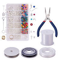 PandaHall Elite Jewelry Making Starter Kit -Assorted Beads, Craft Wire, Hoops for Pendants, Plier Set, Cutting Tool and Jewelry Findings