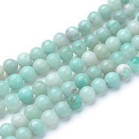 Honeyhandy Natural Amazonite Beads Strands, Round, 8~8.5mm, Hole: 1mm, about 47pcs/strand, 15.5 inch