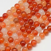 Honeyhandy Natural Carnelian Beads Strands, Round, Grade A, 8mm, Hole: 1mm, about 45pcs/strand, 16 inch