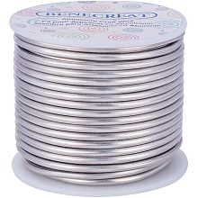 BENECREAT 9 Gauge 55FT Tarnish Resistant Jewelry Craft Wire Bendable Aluminum Sculpting Metal Wire for Jewelry Craft Beading Work - Primary Color, 3mm