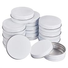 BENECREAT 14 Pack 2 OZ Tin Cans Screw Top Round Aluminum Cans Screw Lid Containers - Great for Store Spices, Candies, Tea or Gift Giving (White)