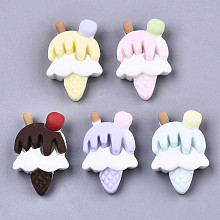 Honeyhandy Resin Decoden Cabochons, Imitation Food, Ice Cream, Mixed Color, 26~27x17x8mm