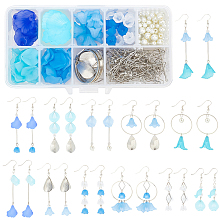 SUNNYCLUE DIY Earring Making Kits, Including Acrylic Beads, Glass Beads, Iron Links, Brass Findings, Platinum, Beads: 50pcs