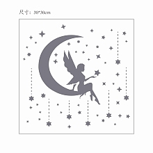 GORGECRAFT Plastic Drawing Painting Stencils Templates, Square, Moon Pattern, 30x30cm