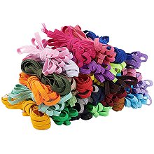 BENECREAT 6mm Flat Elastic Band 61 Yard/56 Meters 28 Colors Braided Stretch Strap Elastic Cord for Sewing, DIY Crafts, Bedspread, Cuff (2m/Color)