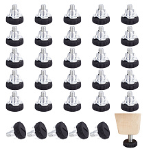 CRASPIRE 30PCS Thread Furniture Levelers Adjustable Leg Levelers Leveling Feet T-Nuts and Screw Nuts Silent Non-Slip Base for Cabinets Sofa Tables Chairs Raiser