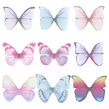 SUNNYCLUE 1 Box 180Pcs 9 Style Butterfly Earring Charms Butterfly Wings Charms Organza Butterflies Bulk Spring Fabric Butterfly Decoration Wing Charm for Jewelry Making Adult DIY Dangle Earrings