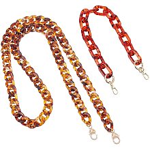 ARRICRAFT 2 Styles Acrylic Bag Chain Strap, Resin Handbag Chain Shoulder Bag Chain Strap Cross Body Bag Chain Purse Handbag Chain Replacement with Metal Clasps, Purse Handbags DIY Crafts Making