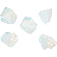 OLYCRAFT 200g 5Pcs Ethiopian Opal Gemstone No Hole Opalite Beads Rough Irregular Ethiopian Opal Stone Organic Crystals Gemstone Natural Ethiopian Opal Stone for DIY Jewelry Making