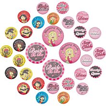 GORGECRAFT 16 Styles Bridal Party Pins Funny Bachelorette Party Buttons Colorful Bridal Shower Brooch Bride to Be Bachelor Pinback for Bride Bridesmaids Wedding Gifts Supplies Accessory