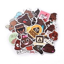 Honeyhandy Waterproof Self Adhesive Paper Stickers, for Suitcase, Skateboard, Refrigerator, Helmet, Mobile Phone Shell, Colorful, Other Pattern, 32~68x37~67x0.2mm, about 60pcs/bag