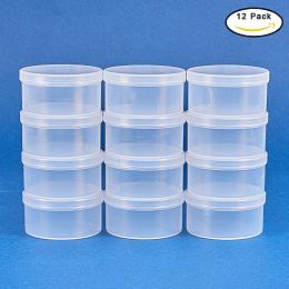 BENECREAT 12PCS 20ml Clear Plastic Bead Jars Screw Lid Bead Storage  Containers with Large Storage Box for Bead, Diamond, Nail Crystals and  Other Small
