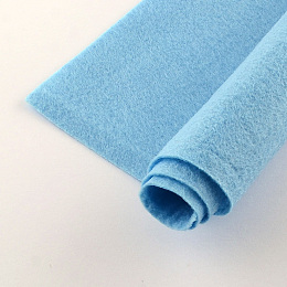 Honeyhandy Non Woven Fabric Embroidery Needle Felt for DIY Crafts, Square, Light Sky Blue, 298~300x298~300x1mm, about 50pcs/bag