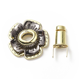 Honeyhandy (Defective Closeout Sale: Slight Scratch), Zinc Alloy Twist Lock Clasp, for Bag Replacement Accessories, Flower, Golden, 4.5x4.55x1.35cm and 3.7x1.65x1.1mm