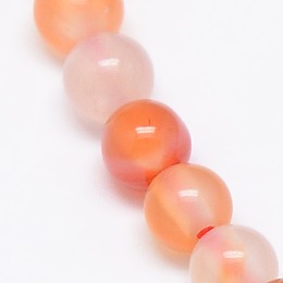 Honeyhandy Natural Carnelian Beads Strands, Round, 4mm, Hole: 1mm, about 95pcs/strand, 14.8 inch