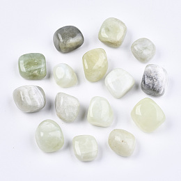 Honeyhandy Natural New Jade Beads, Tumbled Stone, Vase Filler Gems, No Hole/Undrilled, Nuggets, 19~26x19~29x12~20mm 250~300g/bag