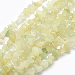 Honeyhandy Natural New Jade Beads Strands, Chip, 5~8mm, Hole: 1mm, about 33 inch(84cm)