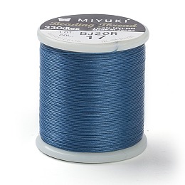 MIYUKI Beading Nylon Thread B, 330 DTEX/0.203mm/0.008", for Seed Beads, #17, Steel Blue, 55 yards(50 meters)/roll