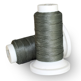 Honeyhandy Flat Waxed Polyester Cord, for Leather Sewing Stitching, Gray, 0.8mm, about 54.68 yards(50m)/roll