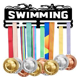 SUPERDANT Swimming Medal Holder Display Hanger Exercise Medal Hooks Display Medals Iron Medal Hook for Competition Medal Hanger Award Holder for Wall Display Wall Hanging 40x15CM