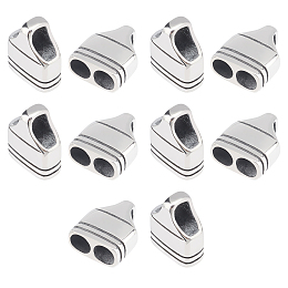 UNICRAFTALE 4 Sizes 40pcs Stainless Steel Cord Ends Leather Cord End Caps  Cord End Caps Terminators Cord Finding for Jewelry Making Kit, Stainless