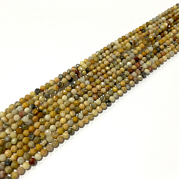 Honeyhandy Natural Crazy Agate Beads Strands, Faceted Round, 3mm, Hole: 0.8mm, about 136pcs/strand, 16 inch