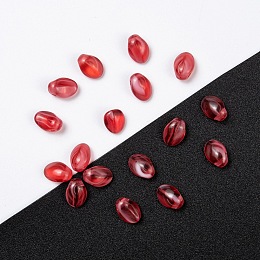 NBEADS Czech Glass Beads, Tulip Petal/Lily Petal, Brown, 8.5x6x4mm, Hole: 1mm; about 37pcs/10g