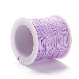 Honeyhandy Braided Nylon Thread, DIY Material for Jewelry Making, Lilac, 0.8mm, 100yards/roll