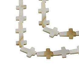 ARRICRAFT 1 Strand 23 Pcs/Strand Cross Sea Shell Beads Strand for Earring Bracelet Necklace Jewelry Making