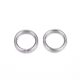 Honeyhandy Non-Tarnish 304 Stainless Steel Jump Rings, Open Jump Rings, Stainless Steel Color, 12x1.5mm, Inner Diameter: 9mm