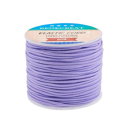 BENECREAT 2mm 55 Yards Elastic Cord Beading Stretch Thread Fabric Crafting Cord for Jewelry Craft Making (Lilac)