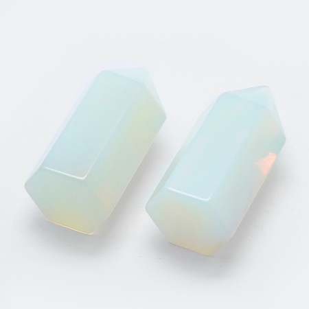 Honeyhandy Opalite Pointed Beads, Undrilled/No Hole Beads, Bullet, 33~35x16~17x14.5~15mm